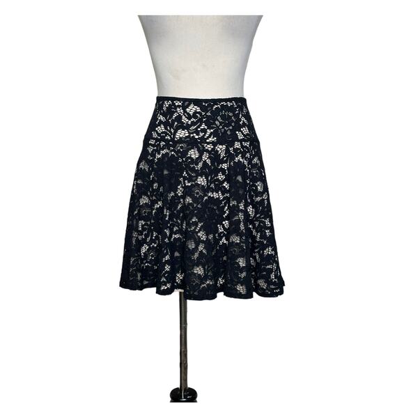 Paris Sunday black lace lined pleated mini skirt size Medium - Picture 11 of 12